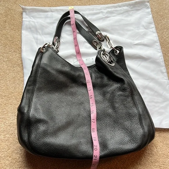 Hold for Oceanwhisperz Michael Kors Black Shoulder Bag with Silver Accents - Picture 8 of 13